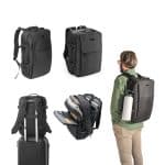 DALLAS PLATE. Mochila de viagem para notebook (17.3") em poliéster reciclado