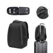 YANGON BPACK. Mochila antirroubo com bolso para notebook (17.3"), em poliéster reciclado 600D twill, resistente à água (20 L)