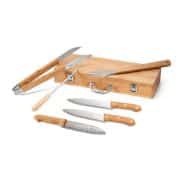 Kit churrasco em estojo de bambu com 6 peças em aço inox e bambu - BOTTURA - Imagem 4