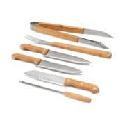Kit churrasco em estojo de bambu com 6 peças em aço inox e bambu - BOTTURA - Imagem 13
