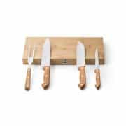 KOERPER. Kit churrasco em caixa bambu com 4 utensílios em aço inox e bambu - Imagem 9