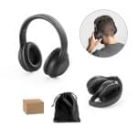 BETTENCOURT. Fones de ouvido wireless dobráveis com ANC e autonomia de 15h, em ABS 100% reciclado