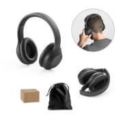 BETTENCOURT. Fones de ouvido wireless dobráveis com ANC e autonomia de 15h, em ABS 100% reciclado