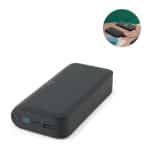 BECKER 20. Bateria portátil com carregador por indução super-rápido (20.000 mAh), em ABS 100% reciclado
